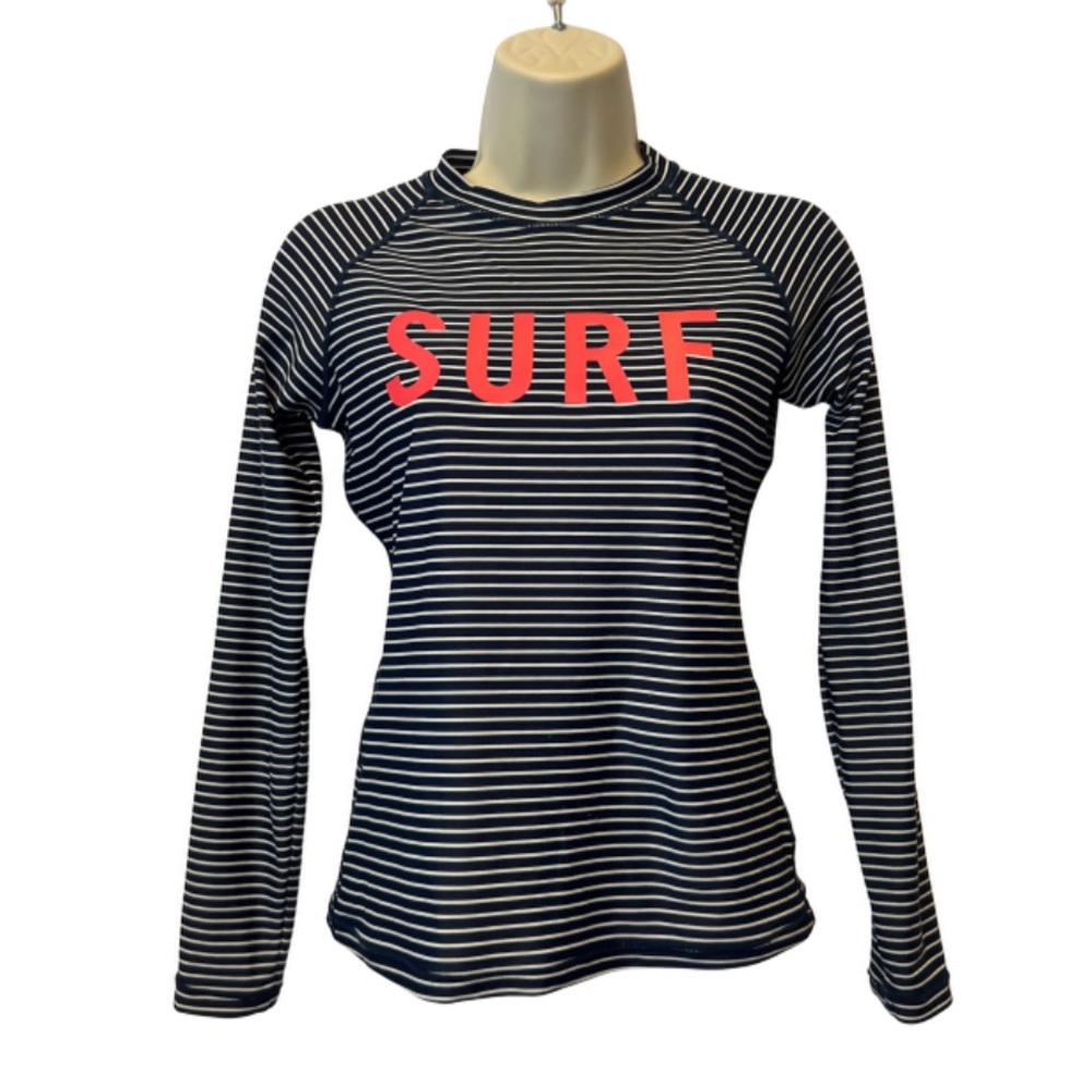 Gap Women’s Long Sleeve Stripped Surf Rash Guard